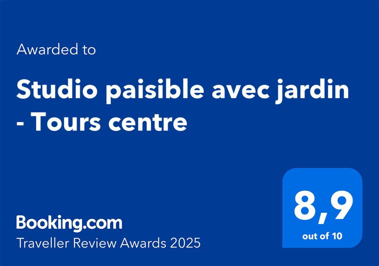 Studio au calme avec jardin - Tours centre Exterior foto